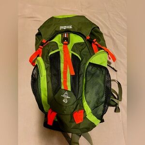 JanSport Katahdin 40L Green and Orange Backpack